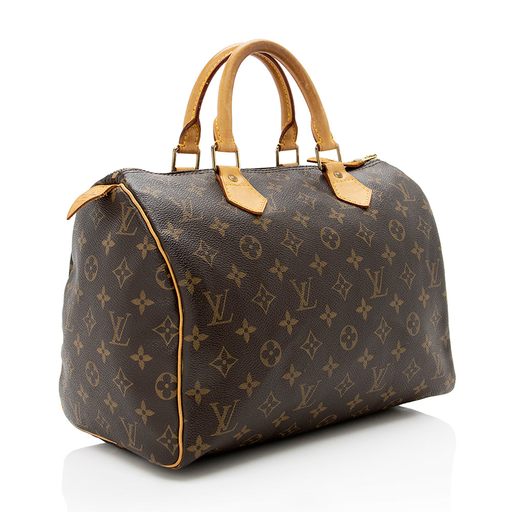 Louis Vuitton Monogram Canvas Speedy 30 Satchel (SHF-17048)