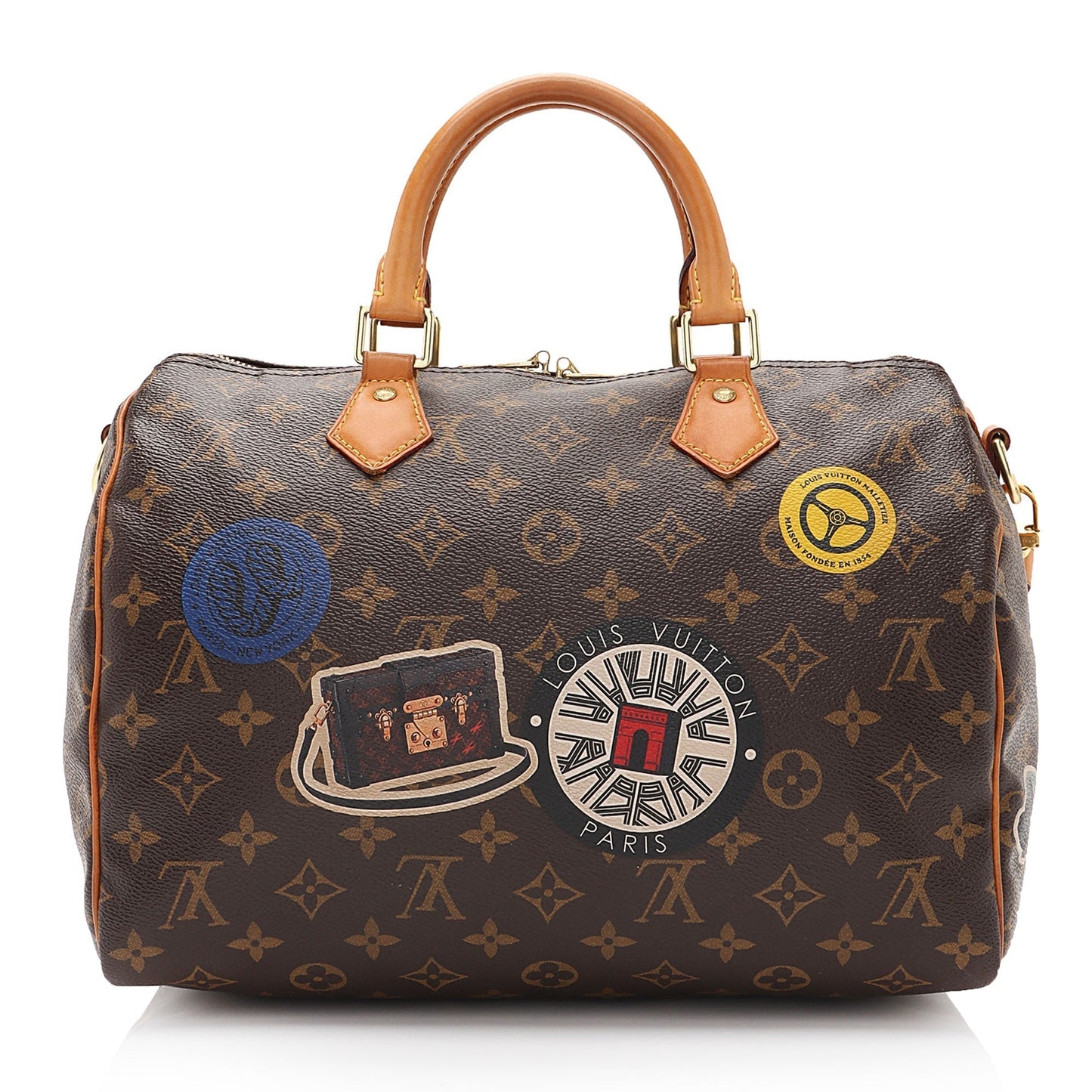 Louis Vuitton Monogram Canvas World Tour Speedy Bandouliere 30 Satchel (SHF-BIQxNQ)