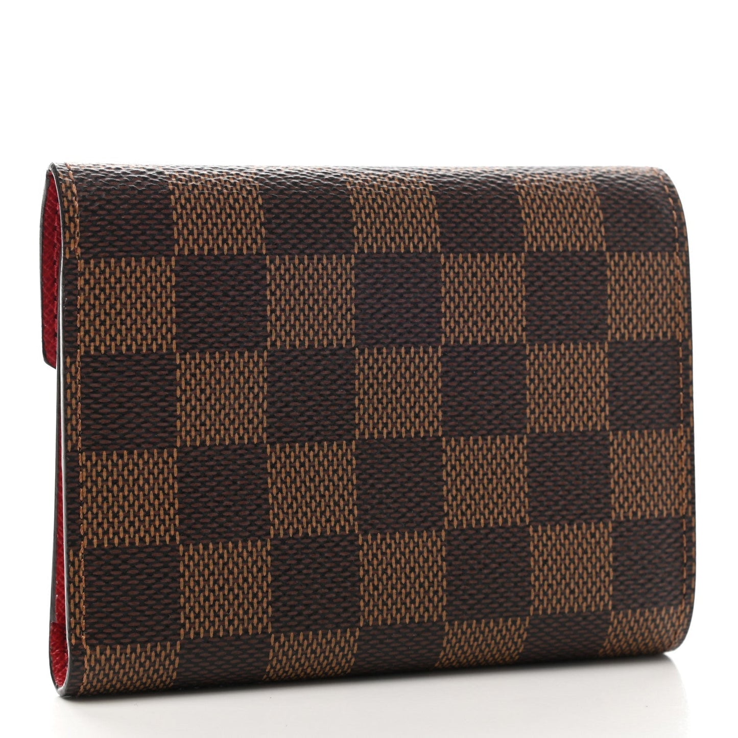 LOUIS VUITTON Damier Ebene Victorine Wallet Red