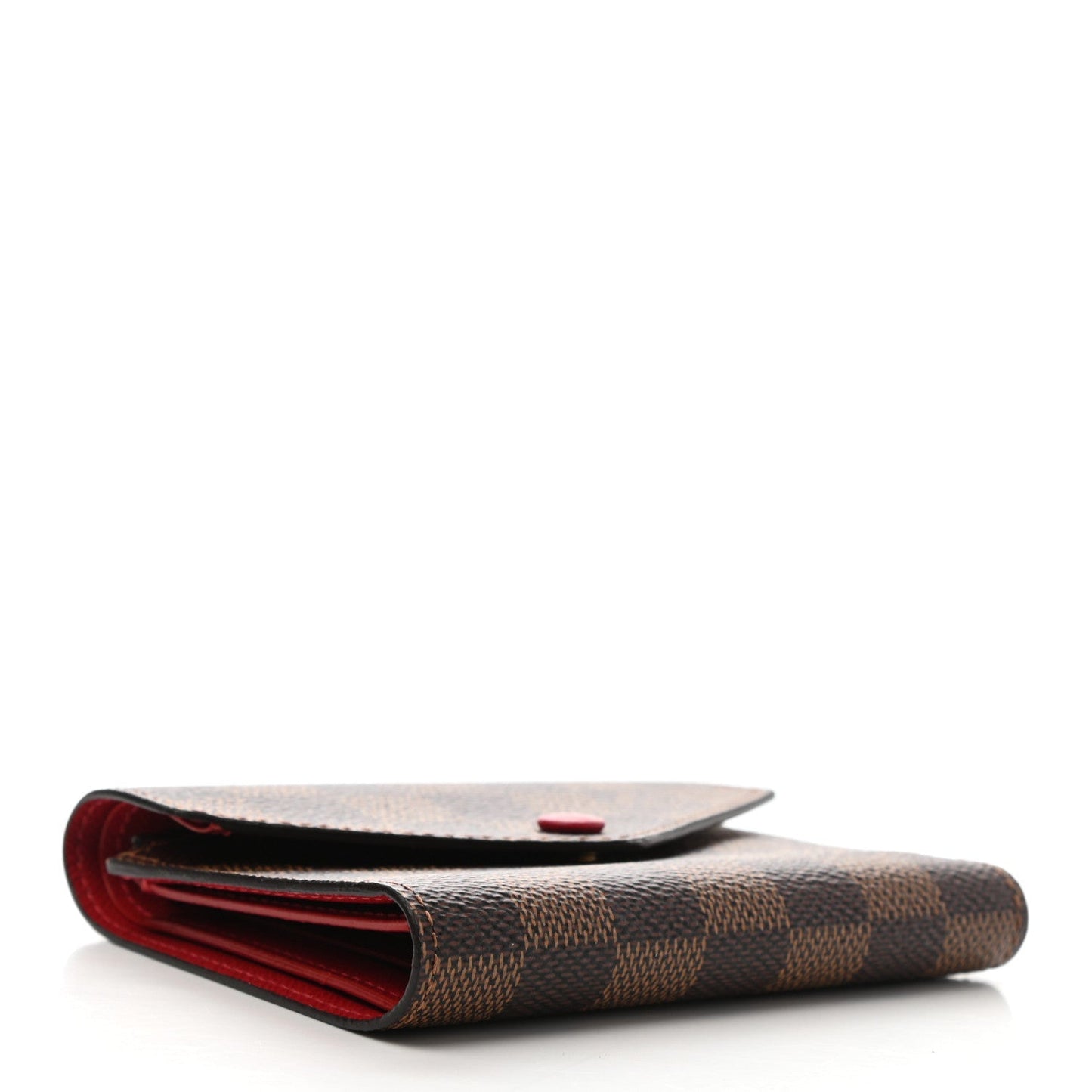 LOUIS VUITTON Damier Ebene Victorine Wallet Red