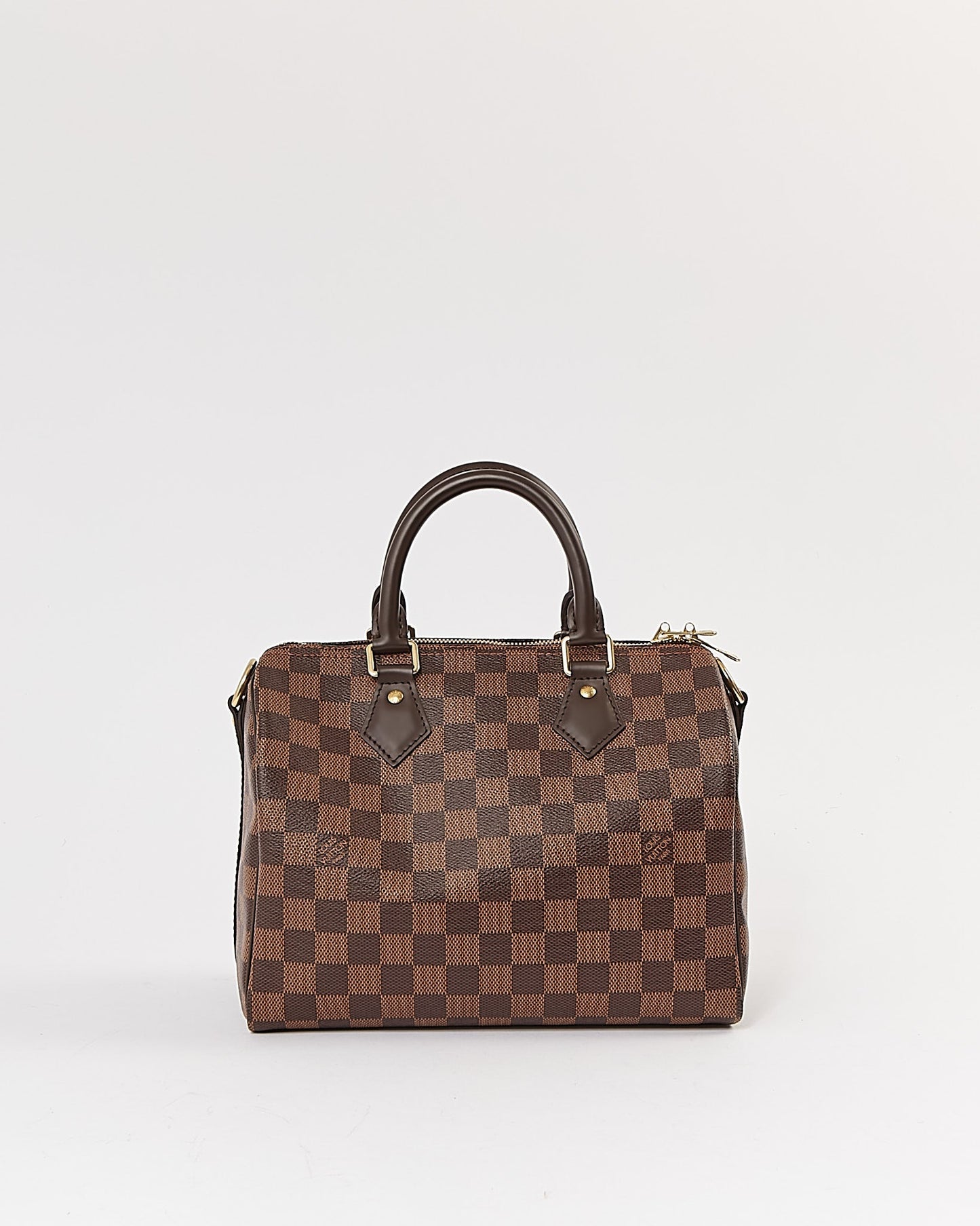 Louis Vuitton Damier Ebene Canvas Speedy 25 Bandouliere Bag