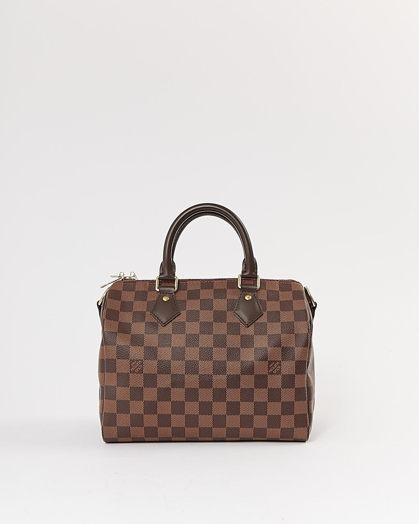 Louis Vuitton Damier Ebene Canvas Speedy 25 Bandouliere Bag