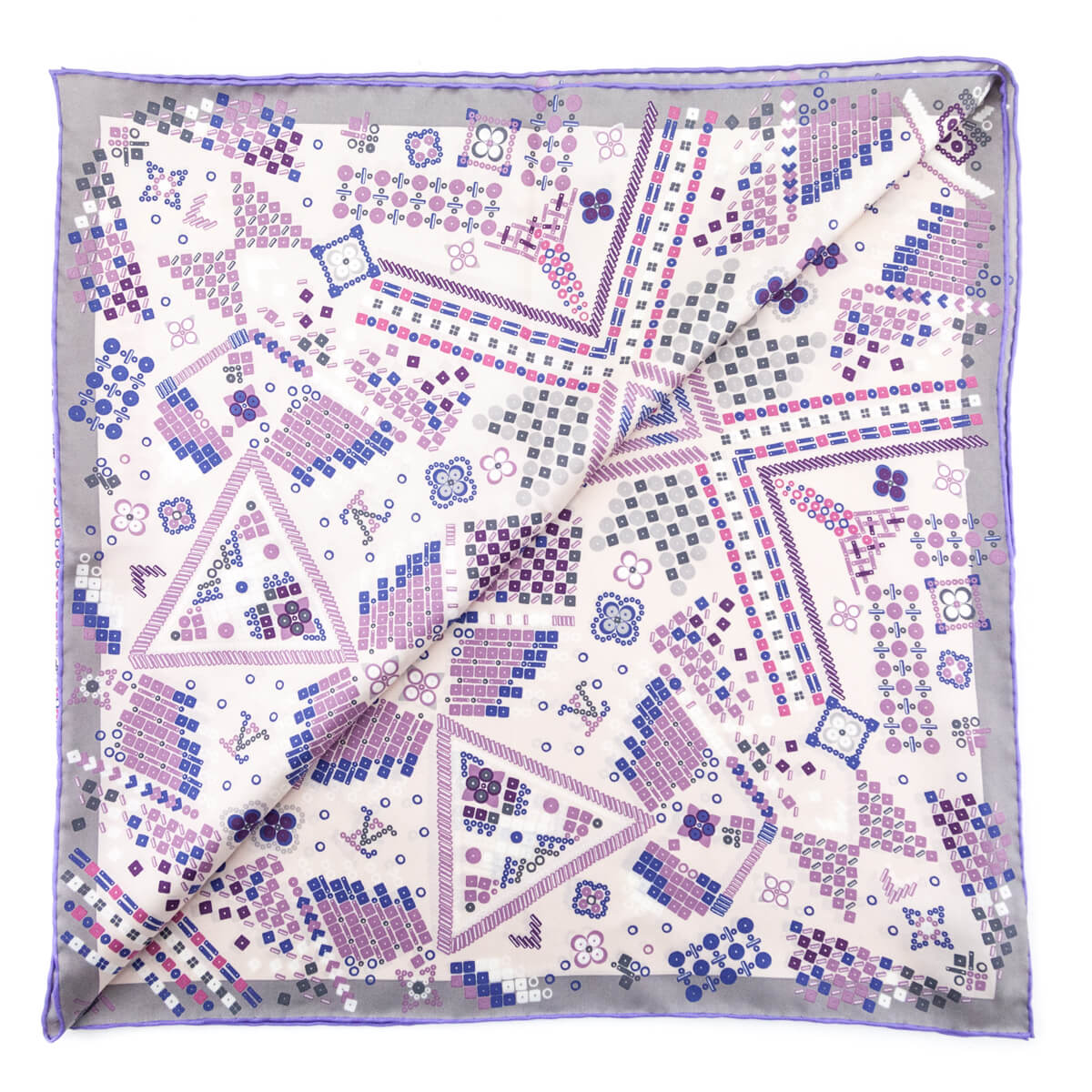 Louis Vuitton Pink & Purple Silk Aiyana Scarf