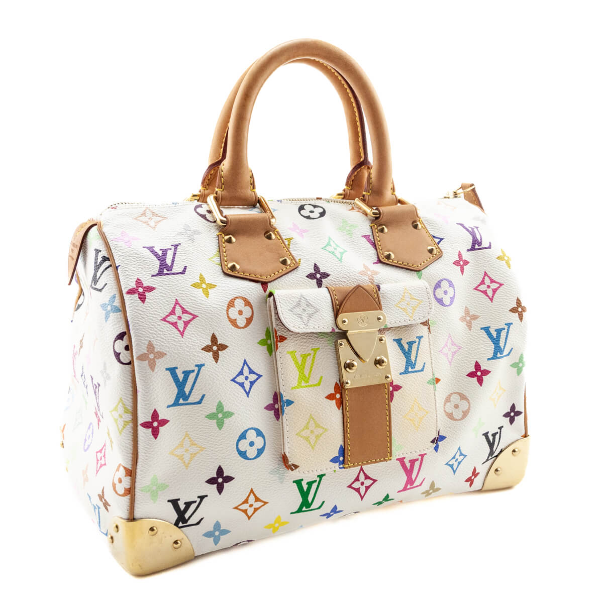Louis Vuitton White Monogram Multicolor Speedy 30