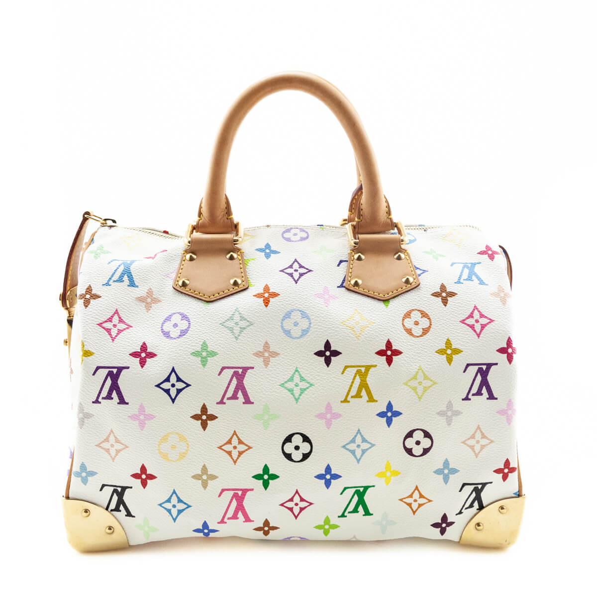 Louis Vuitton White Monogram Multicolor Speedy 30