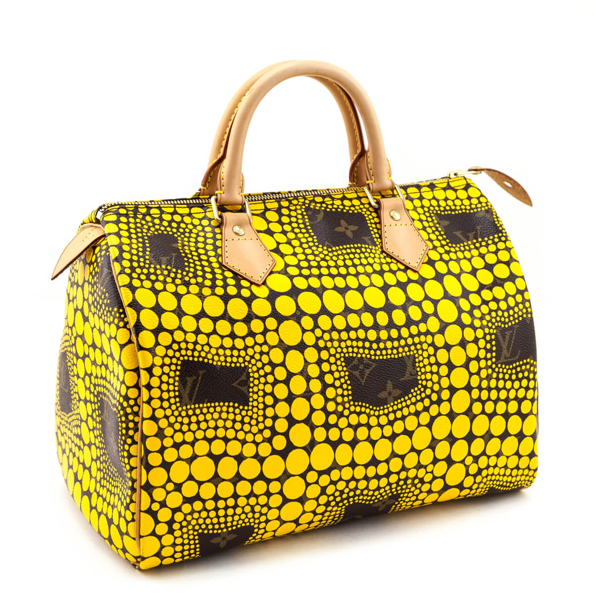 Louis Vuitton Yellow Monogram Kusama Town Speedy 30