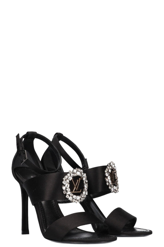 LOUIS VUITTON Satin Crystal Pumps