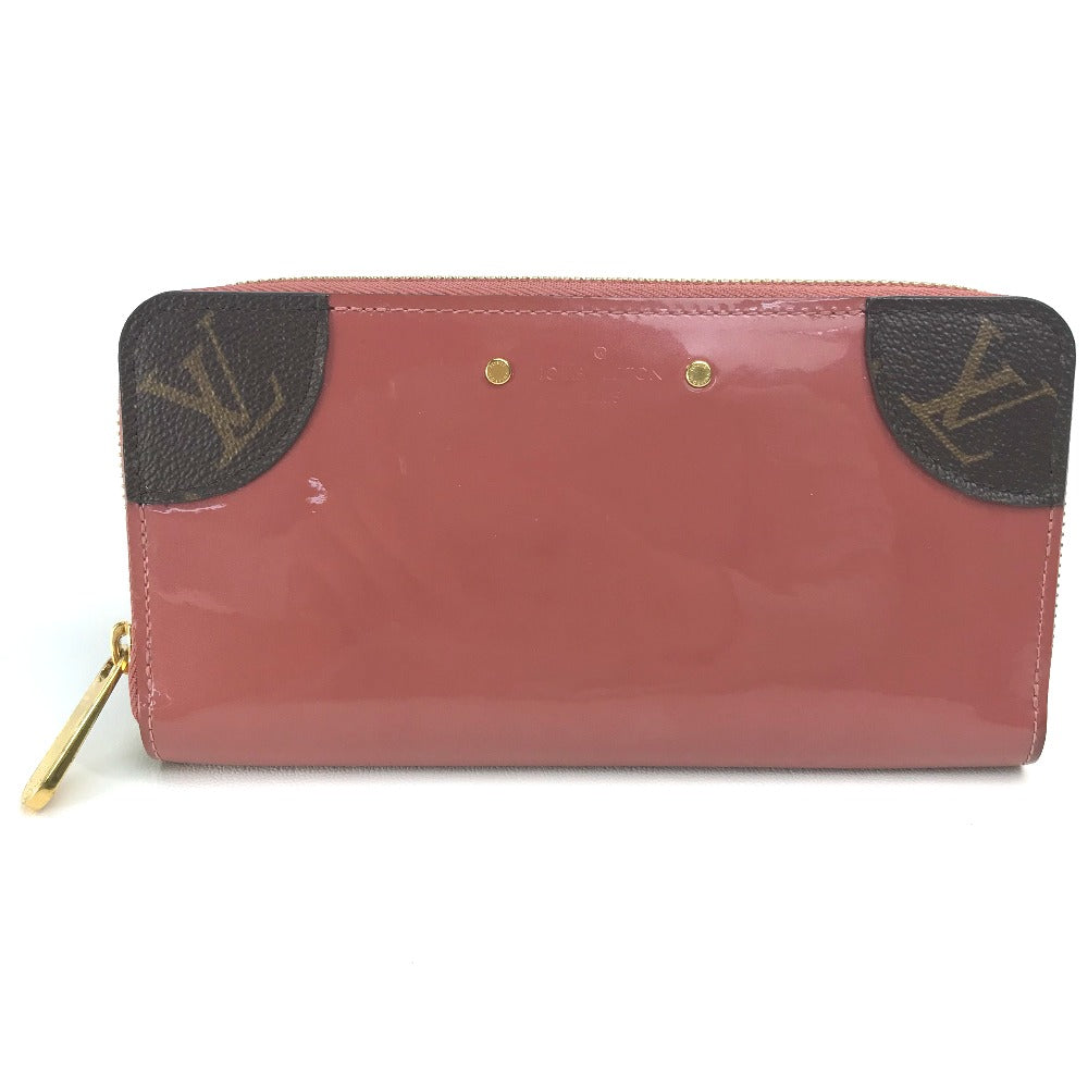 LOUIS VUITTON Long Wallet Purse ‚l62318 Patent leather / monogram canvas Pink beige type Monogram Zippy Venice Women