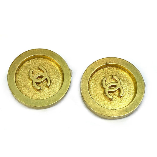 CHANEL Earring Gold Plated gold CC COCO Mark   Women