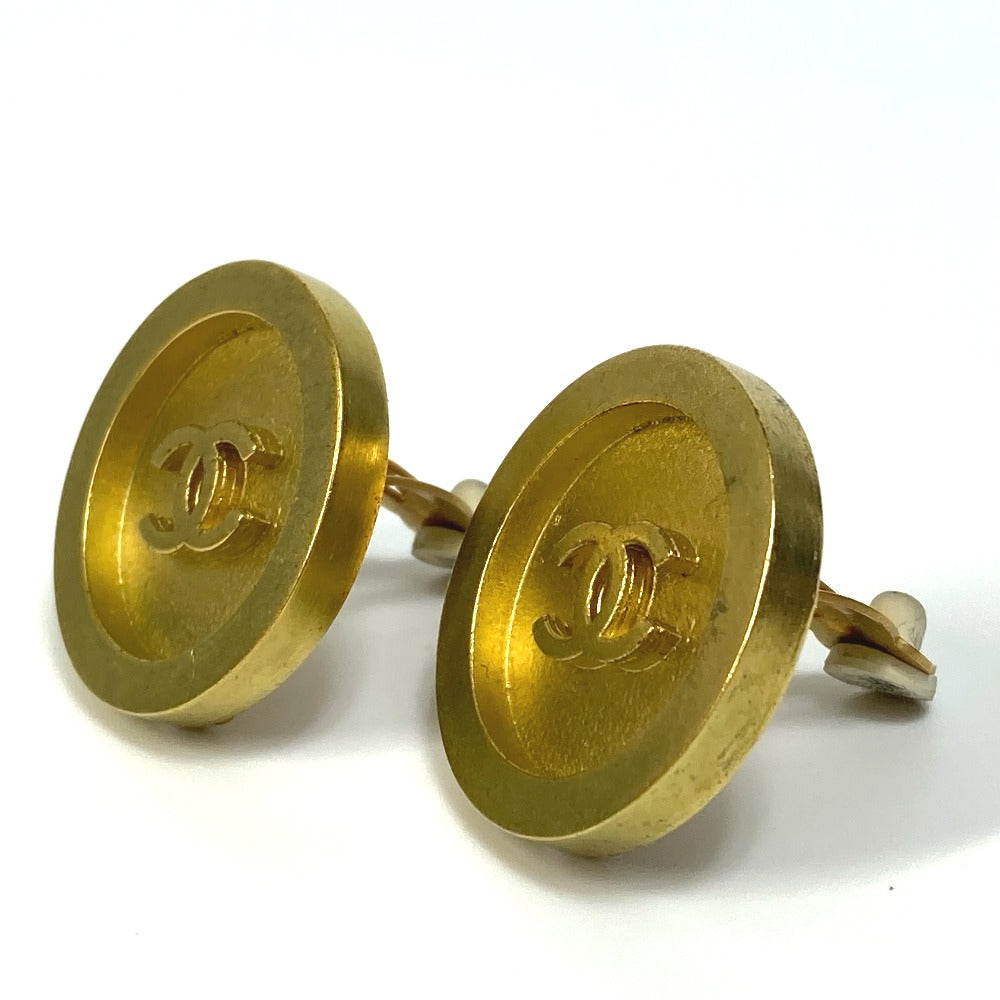 CHANEL Earring Gold Plated gold CC COCO Mark   Women