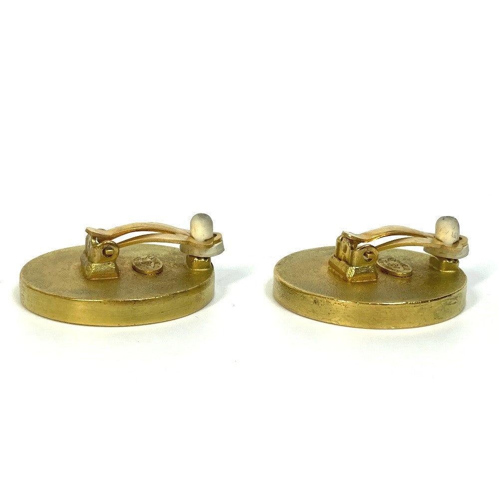CHANEL Earring Gold Plated gold CC COCO Mark   Women
