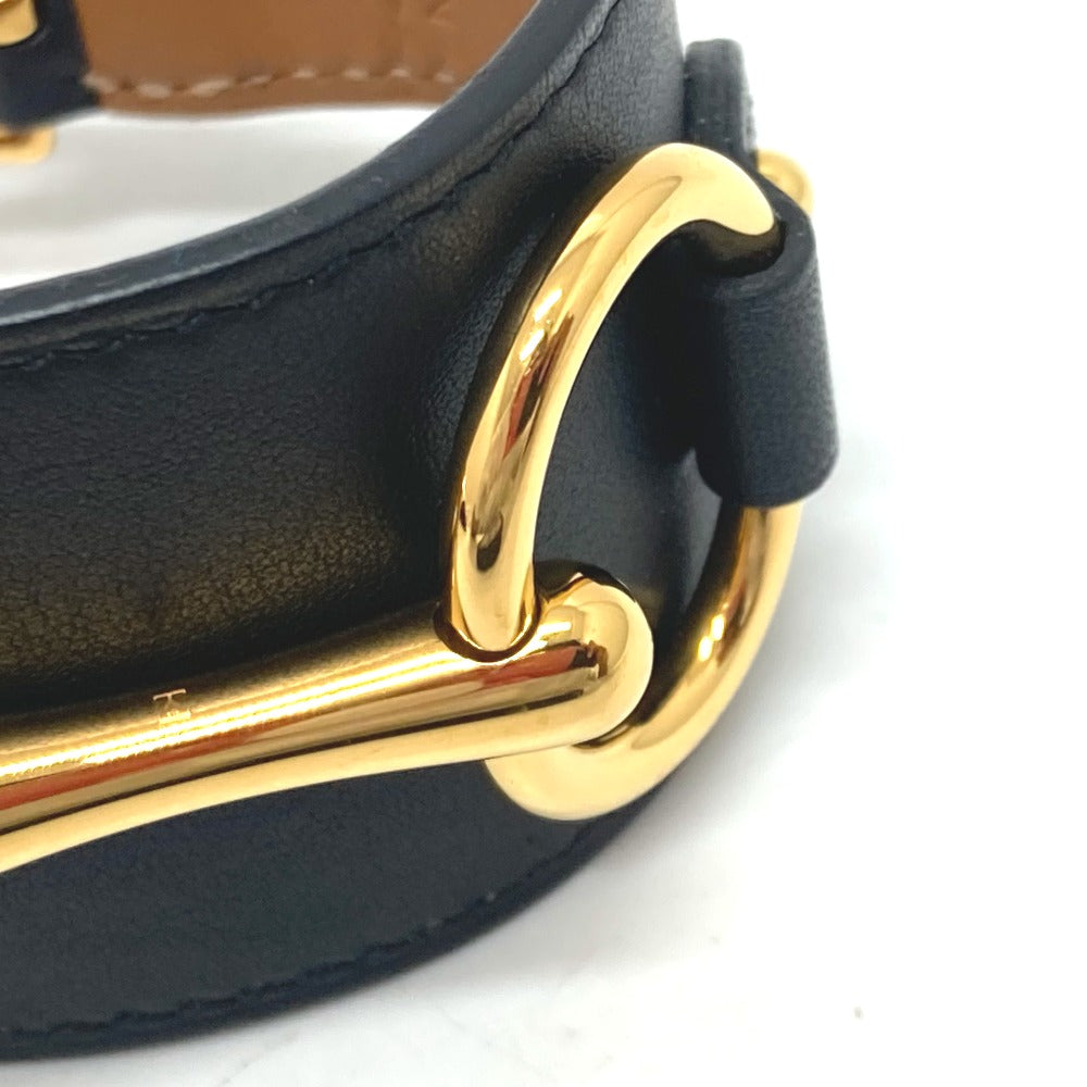 HERMES bracelet Vaux Swift black Horsebit Women T2  d