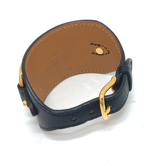 HERMES bracelet Vaux Swift black Horsebit Women T2  d