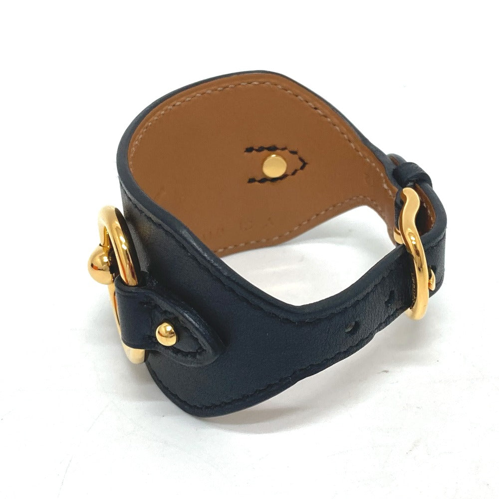 HERMES bracelet Vaux Swift black Horsebit Women T2  d