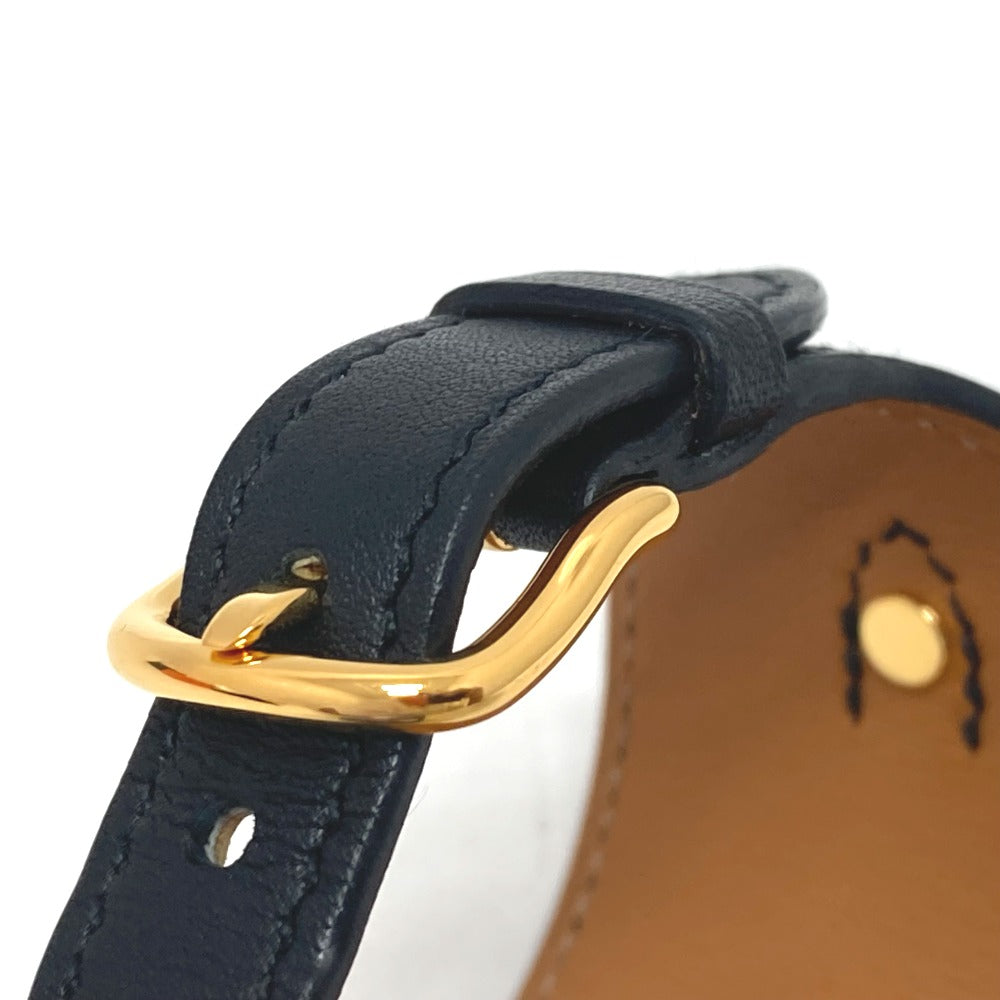 HERMES bracelet Vaux Swift black Horsebit Women T2  d