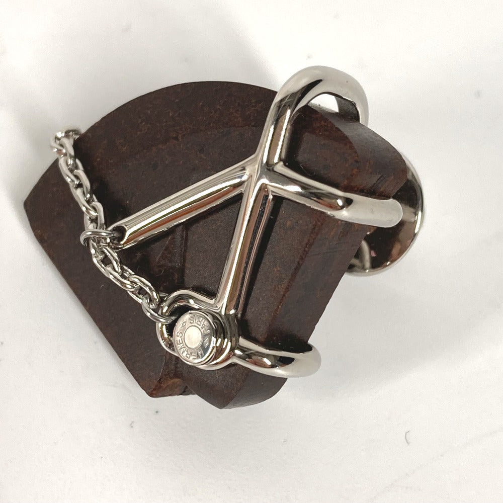 HERMES Brooch H077351FP01 Wood Brown horse cheval Badge Cheval Vulcanium Women  d