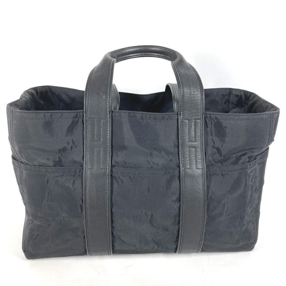 HERMES Tote Bag Nylon black Akapu Luco MM Women  d