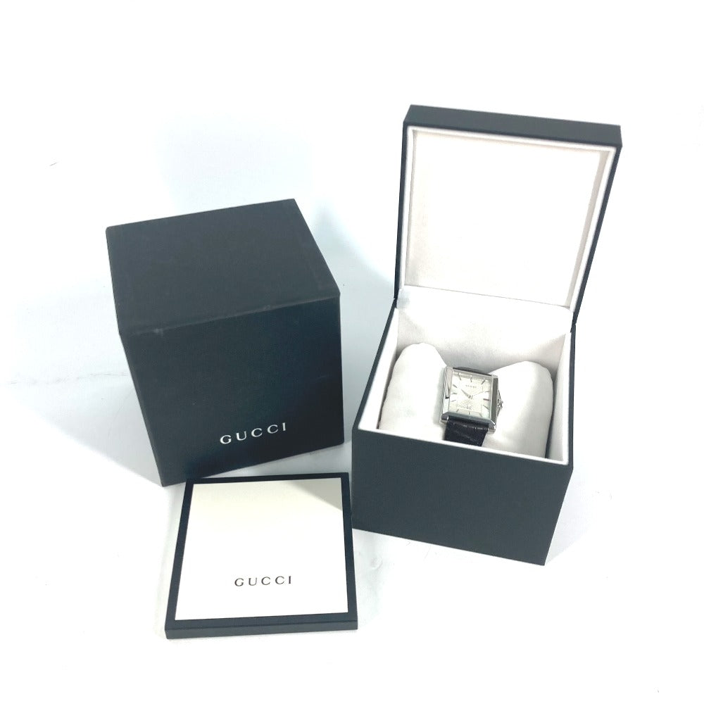 GUCCI Watches Quartz YA138407 Stainless Steel Silver Rectangle Silver dial mens  d