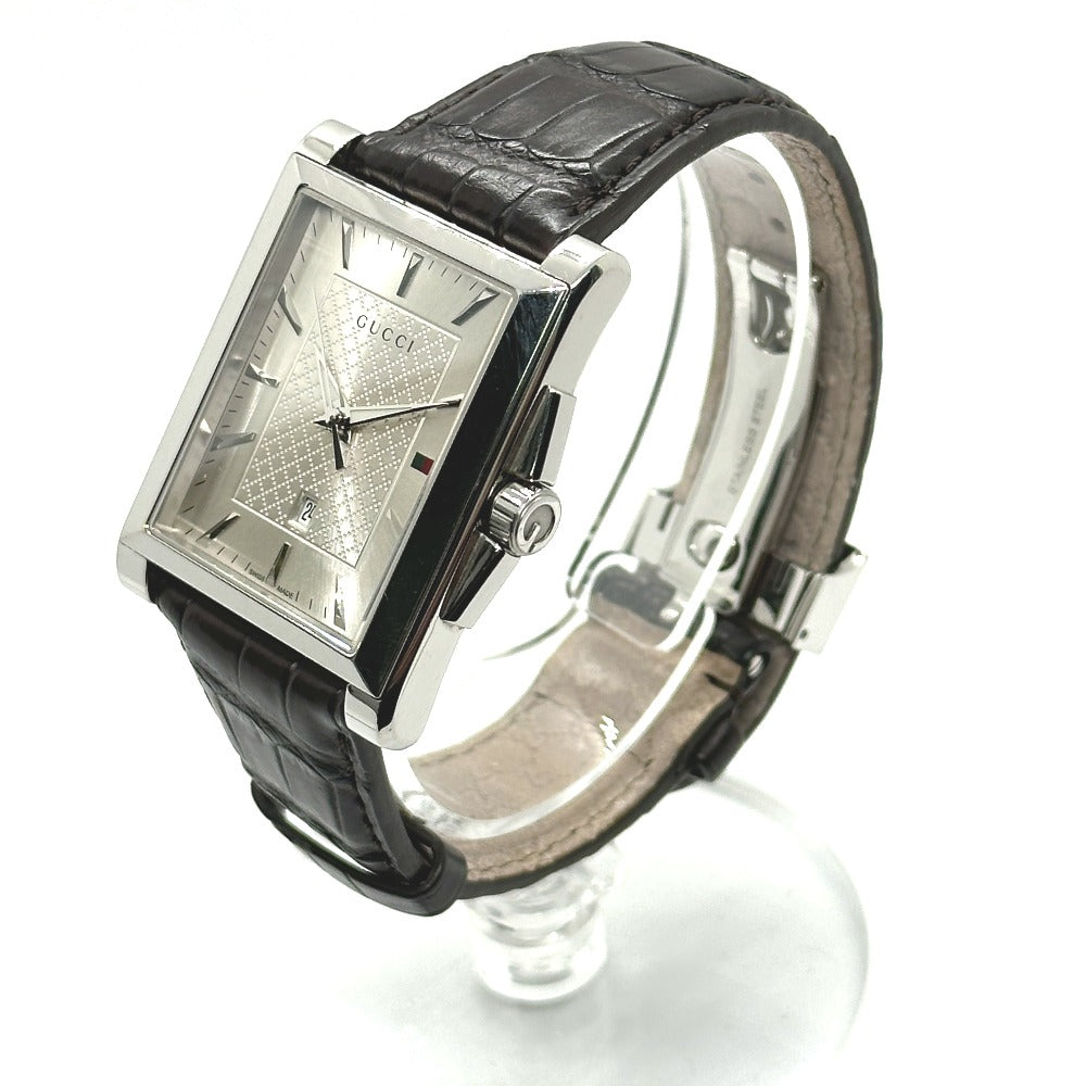 GUCCI Watches Quartz YA138407 Stainless Steel Silver Rectangle Silver dial mens  d