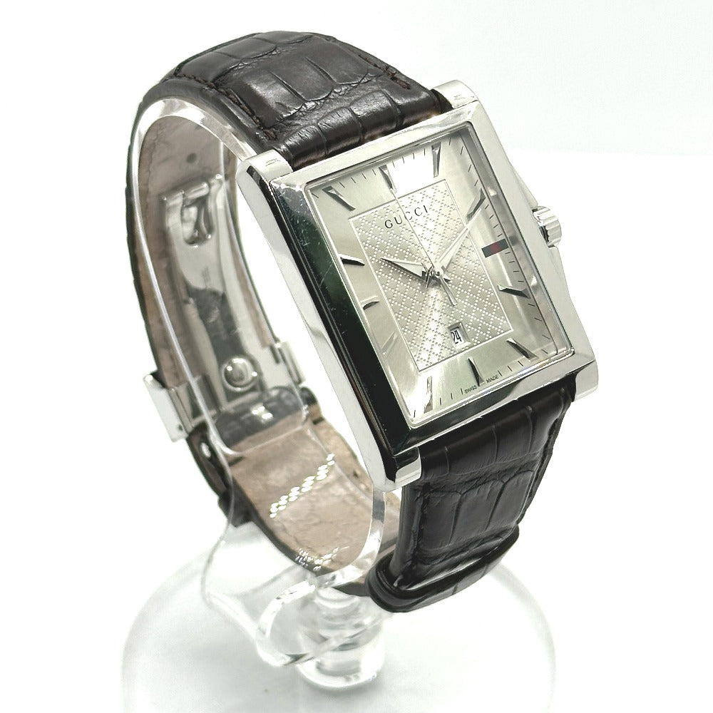 GUCCI Watches Quartz YA138407 Stainless Steel Silver Rectangle Silver dial mens  d
