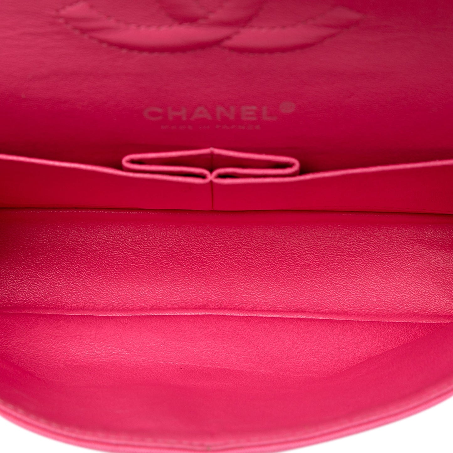 Pink Chanel Medium Classic Jersey Double Flap Shoulder Bag