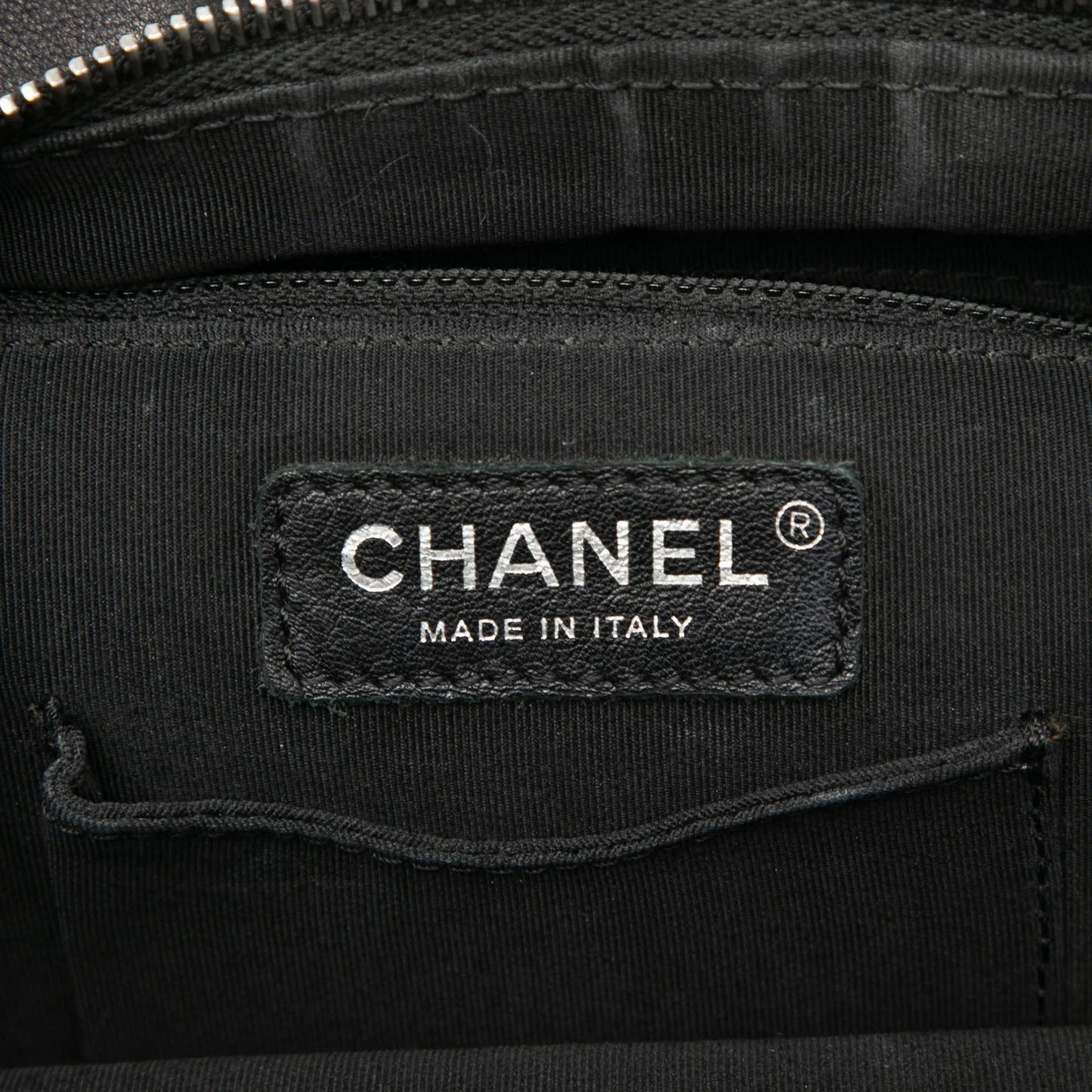 Black Chanel Small CC Calfskin Drawstring Flap Backpack