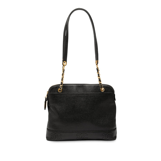 Black Chanel Triple CC Caviar Shoulder Bag