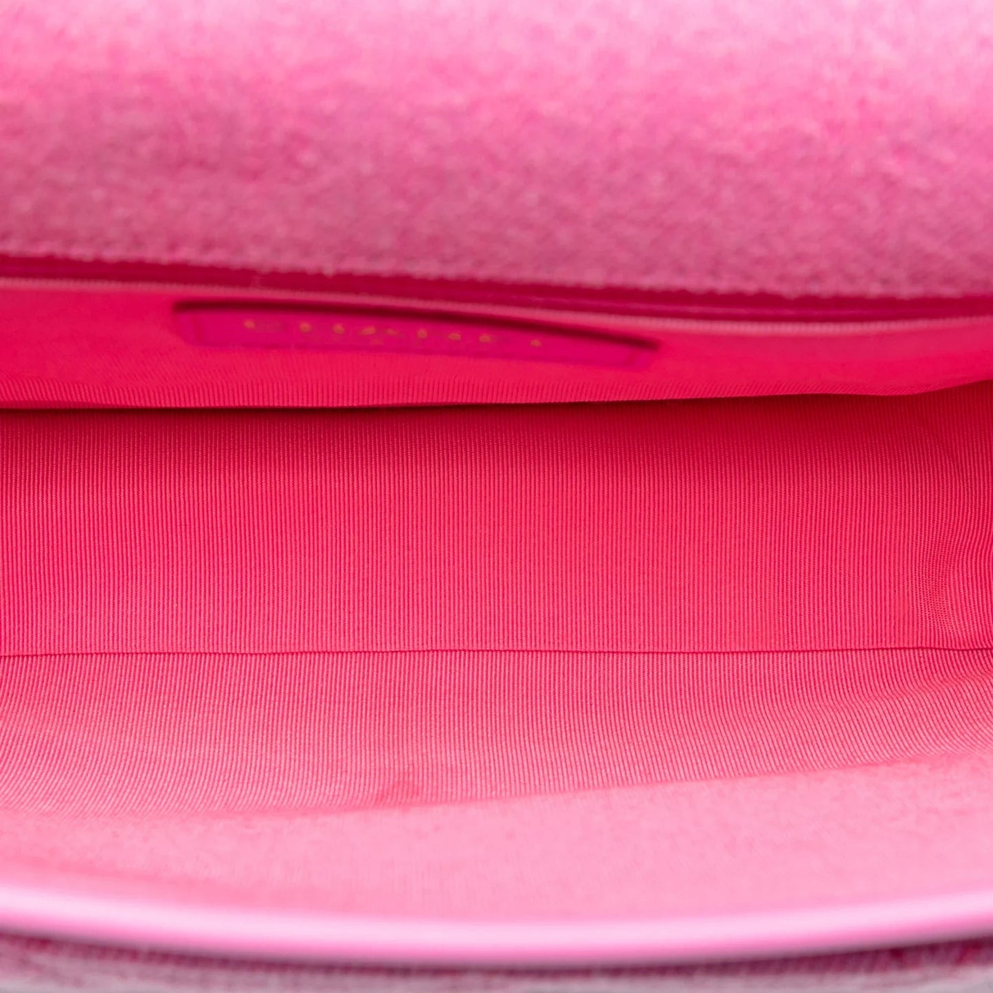 Pink Chanel Small CC Quilted Denim Messenger Flap Crossbody Bag