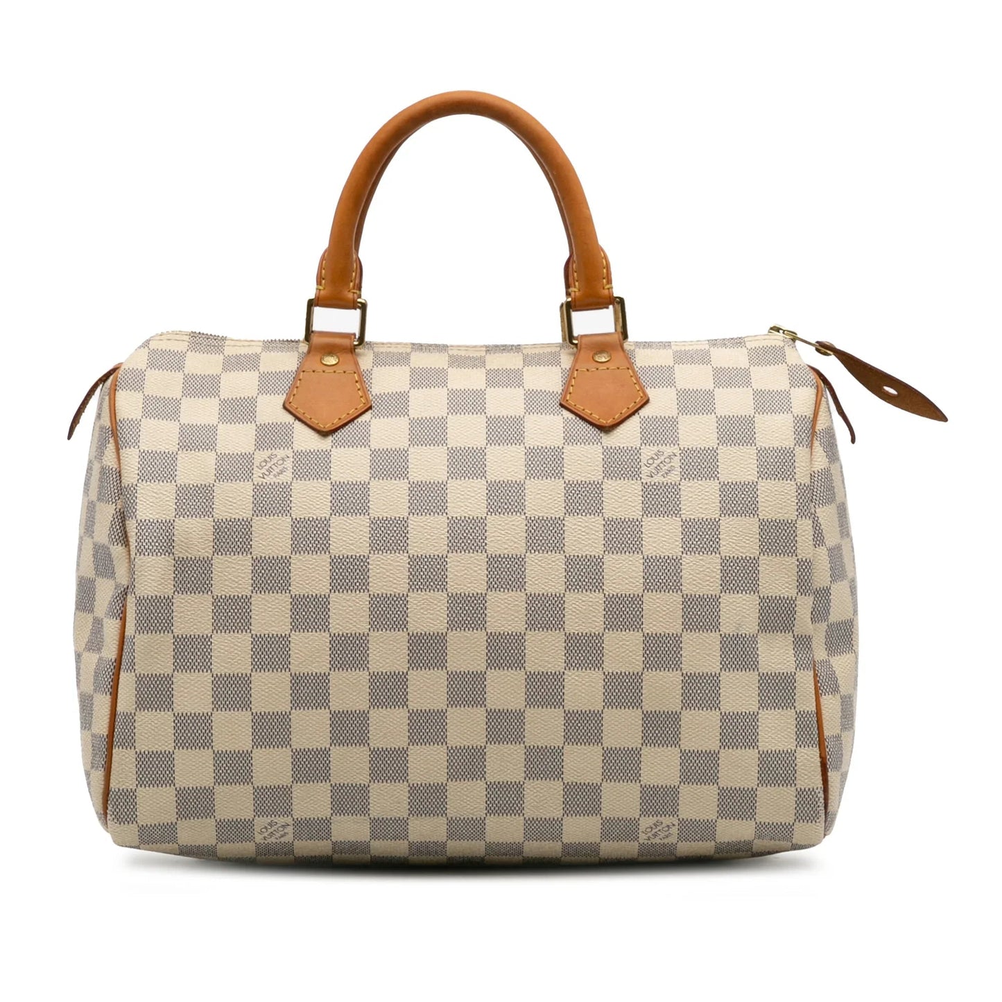 White Louis Vuitton Damier Azur Speedy 30 Boston Bag
