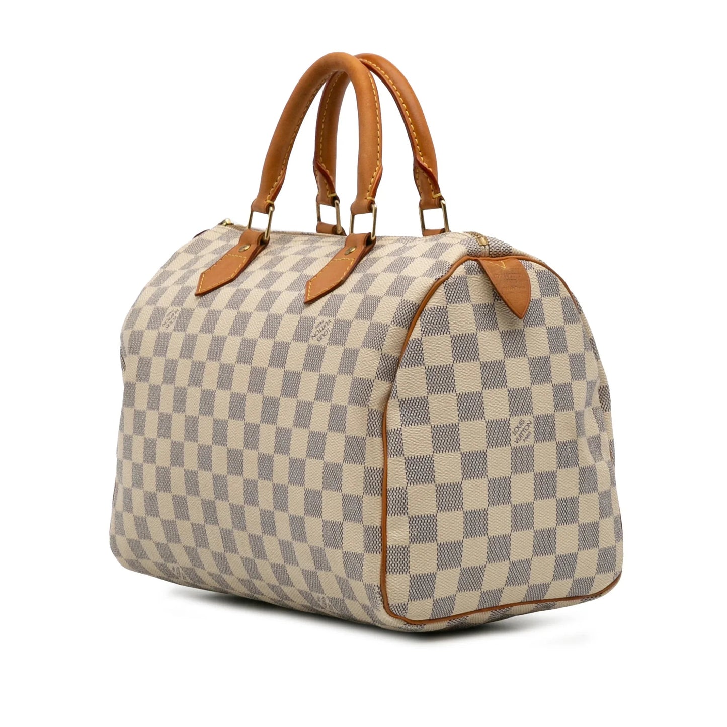 White Louis Vuitton Damier Azur Speedy 30 Boston Bag
