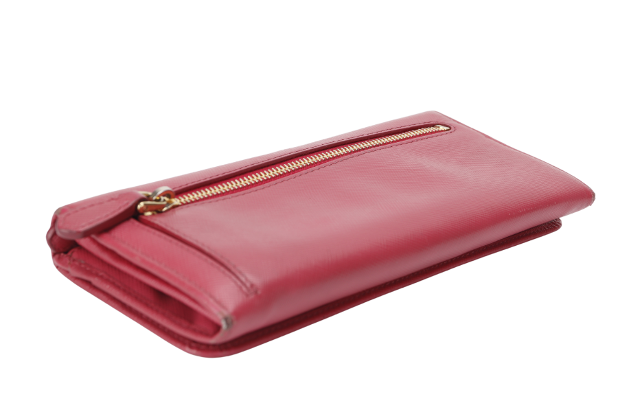 PRADA PEONY PINK SAFFIANO LONG WALLET (1MH132) WITH BOX NO CARD