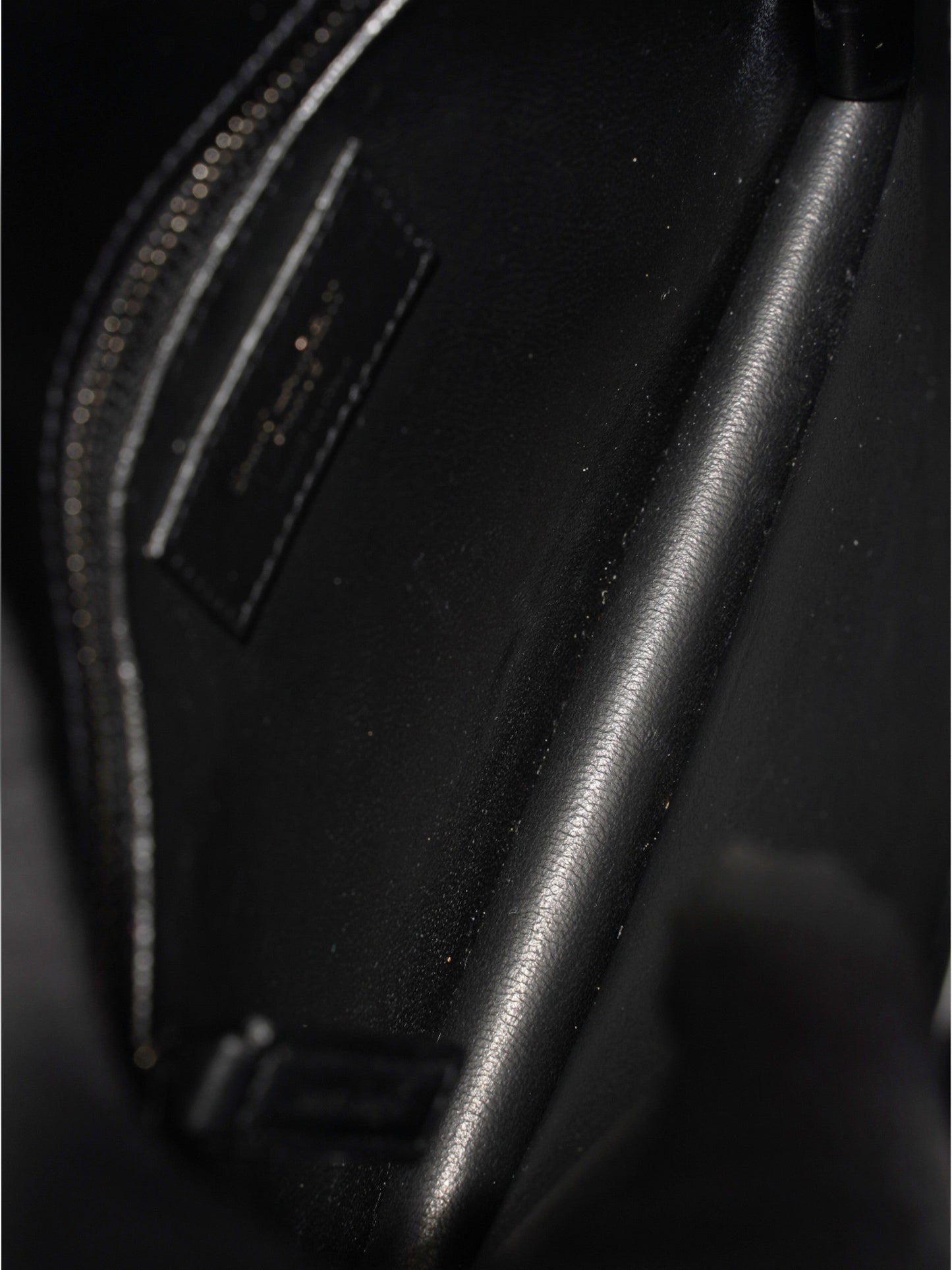 Saint Laurent Cassandra Chain Wallet Black Calfskin Leather