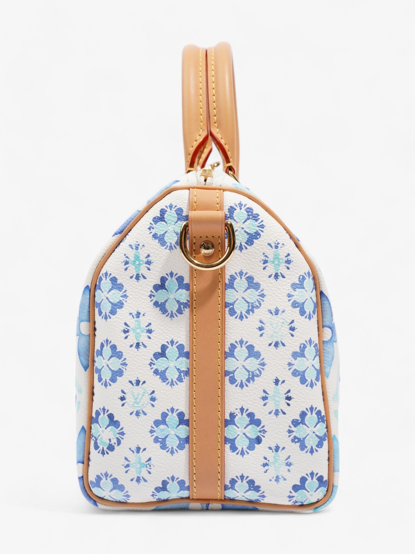 Louis Vuitton LV By The Pool Speedy Bandoulière Lagoon Blue / White Coated Canvas 25