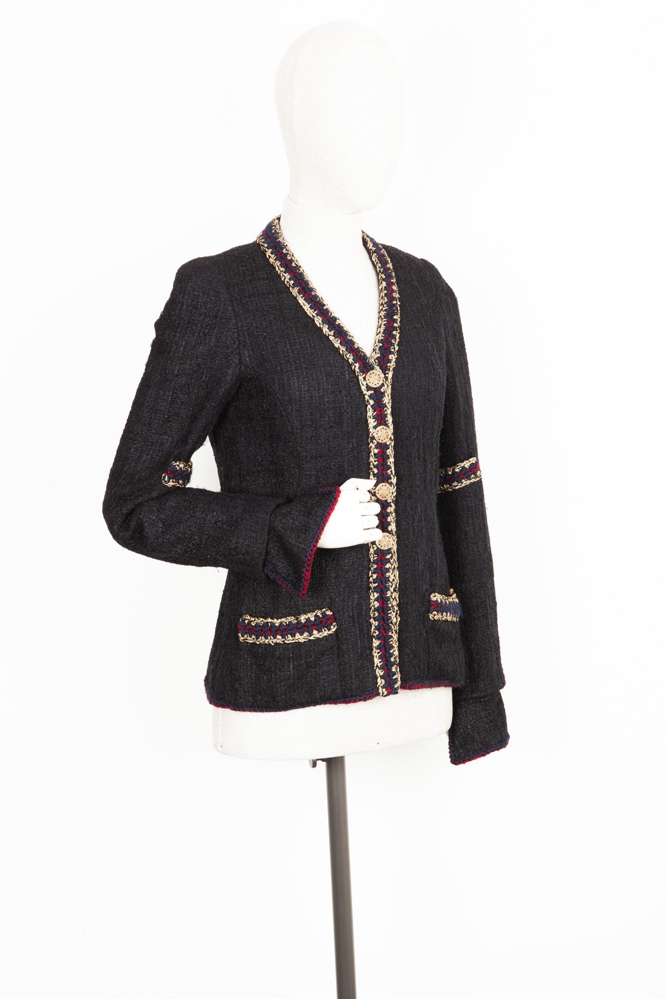 CHANEL Tweed Jacket Black Paris-Shanghai Prefall 2011