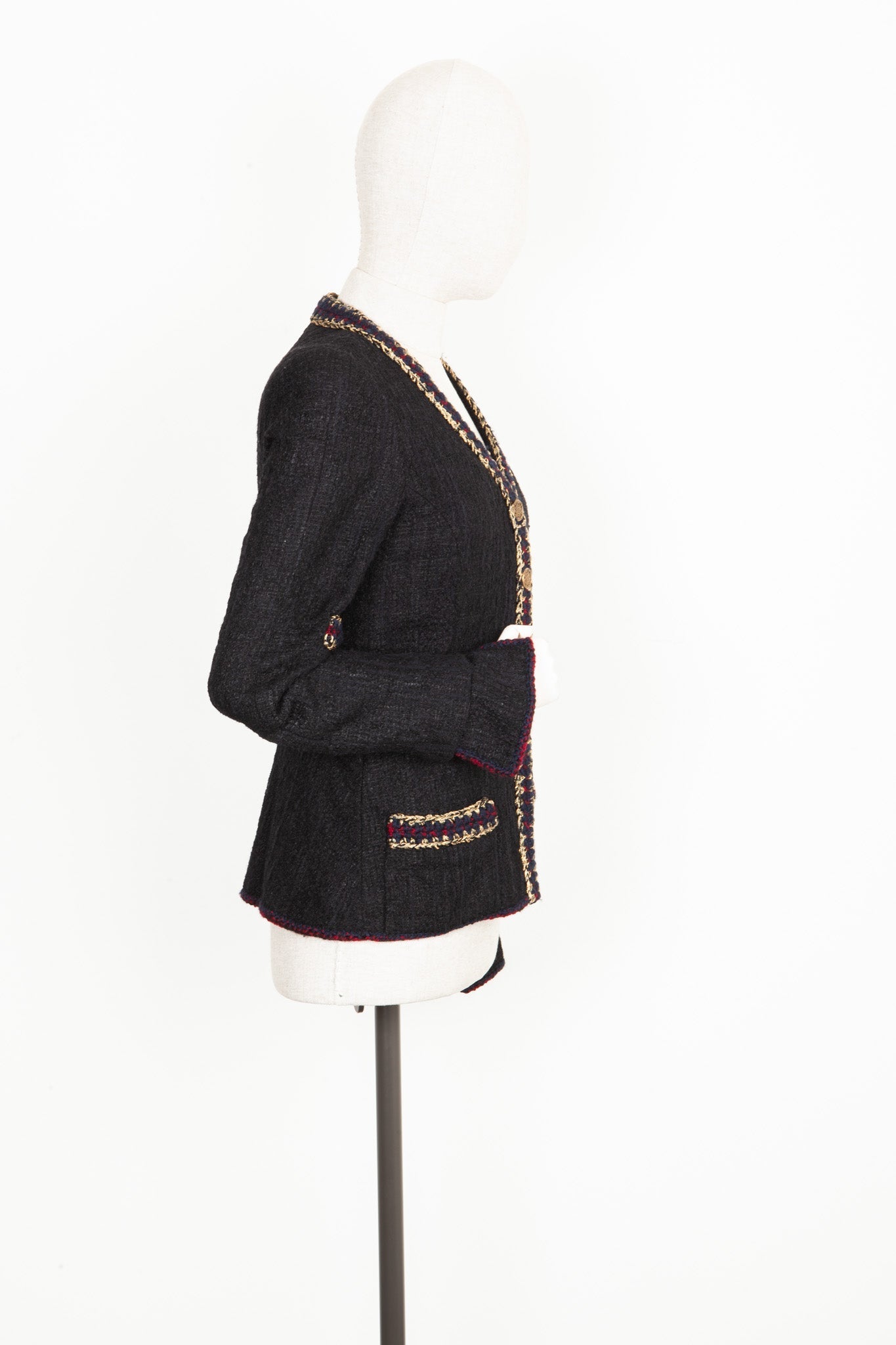 CHANEL Tweed Jacket Black Paris-Shanghai Prefall 2011