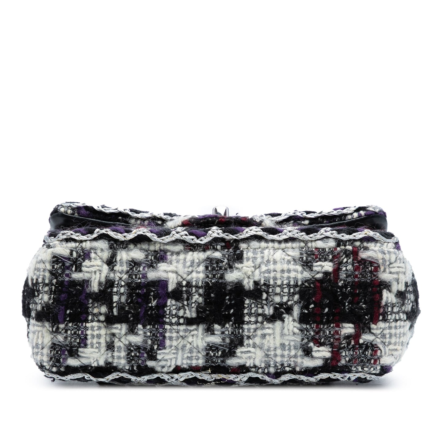 Black Chanel Mini Rectangular Quilted Tweed Single Flap Crossbody Bag