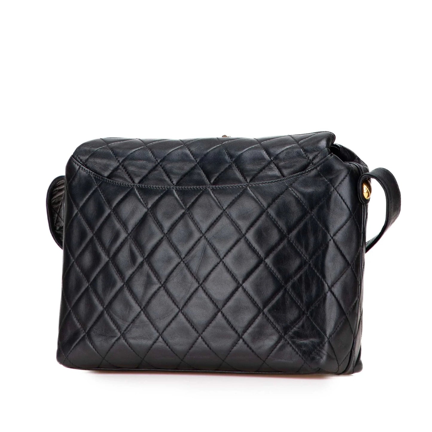 Black Chanel CC Quilted Lambskin Crossbody