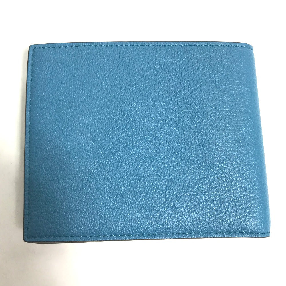 GUCCI Folded wallet 658681 leather blue logo Wallet mens