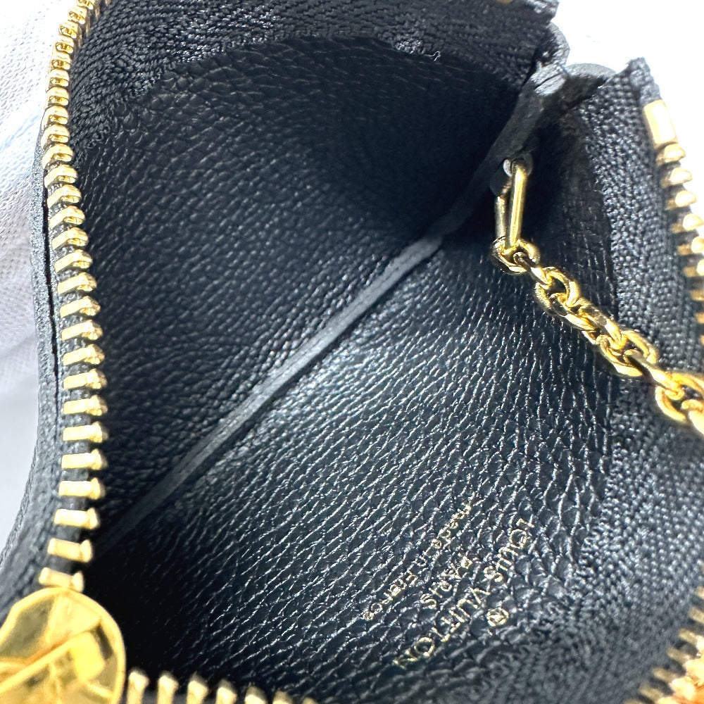 LOUIS VUITTON Coin case M80885 Monogram Ann Platt Leather black Monogram Ann Platt Pochette Cre Women  d