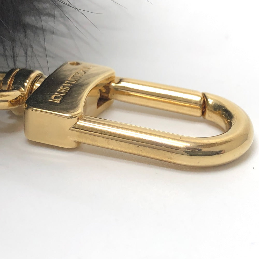 LOUIS VUITTON Bag charm M67372 fur black fuzzy bubble fur Women  d