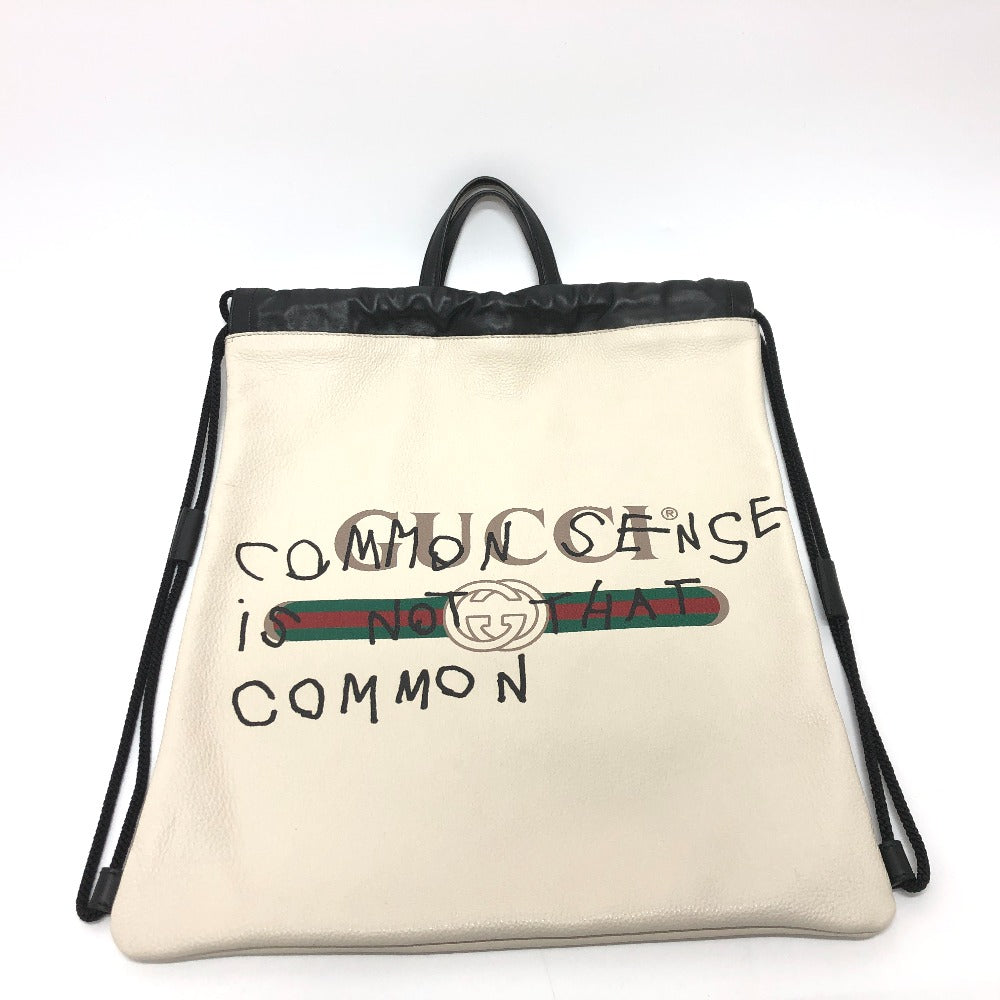 GUCCI Backpack 494053 leather White type Coco capitan Drawstring Women(Unisex)