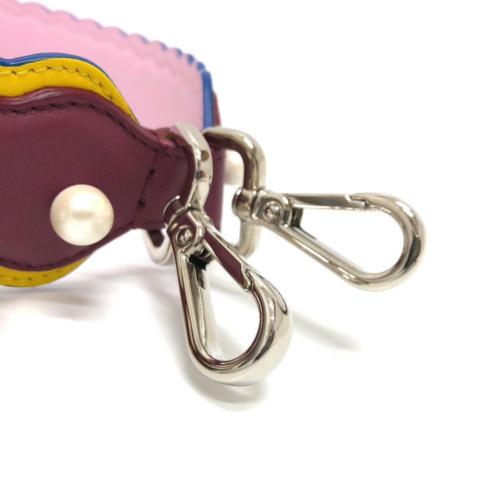 FENDI Shoulder strap leather multicolor Fake pearl Strap you Women