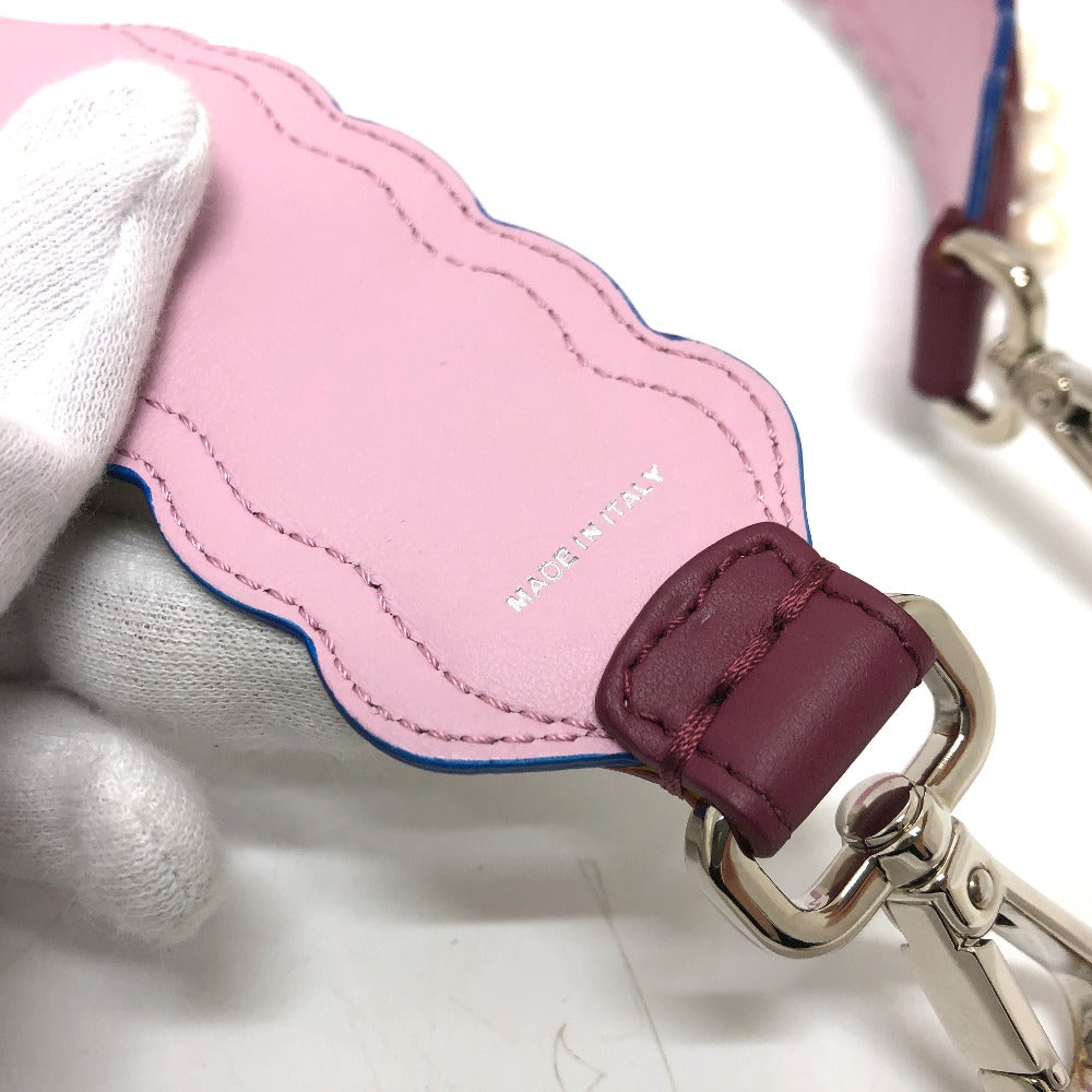 FENDI Shoulder strap leather multicolor Fake pearl Strap you Women