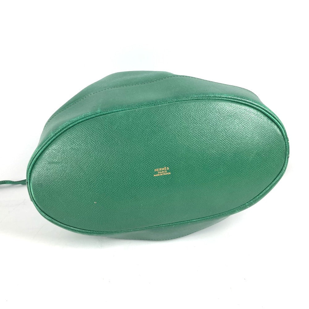 HERMES Shoulder Bag Courchevel green Drawstring Bag Crossbody Market GM Women  d