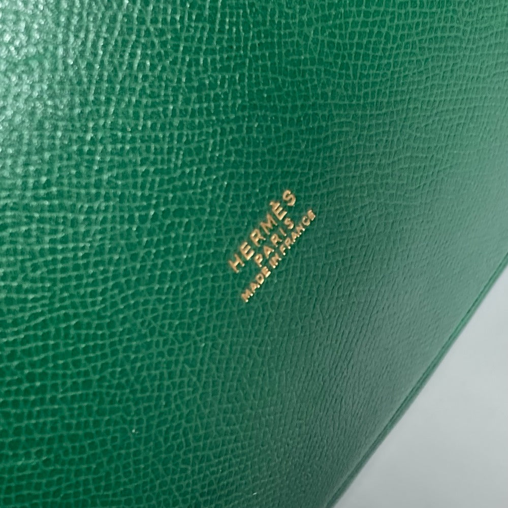 HERMES Shoulder Bag Courchevel green Drawstring Bag Crossbody Market GM Women  d