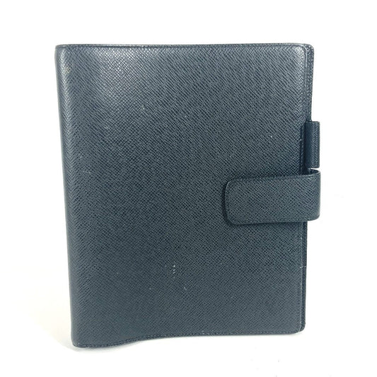 LOUIS VUITTON Notebook cover R20232 Taiga Leather black Taiga Agenda GM
