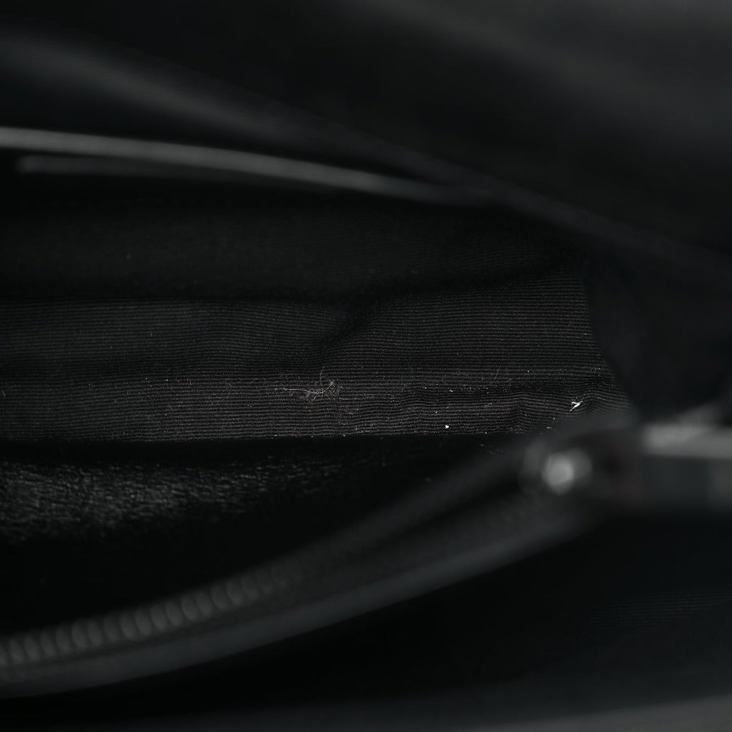 Saint Laurent Sheepskin Matelasse Chevron Monogram Monochrome Medium College Bag Black