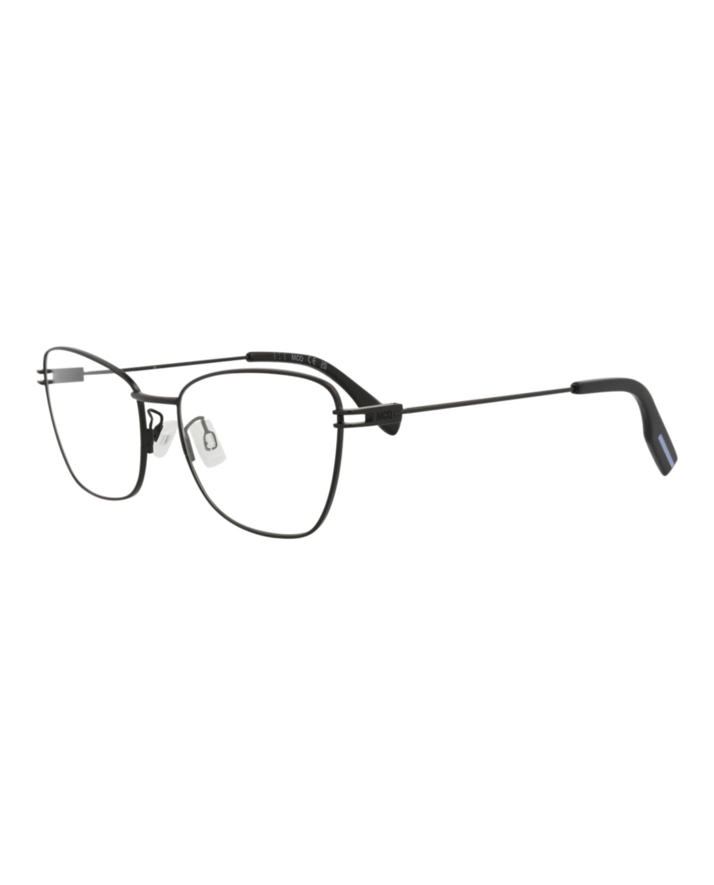 McQ Alexander McQueen Womens Cat Eye Black Black Transparent Fashion Designer Eyewear