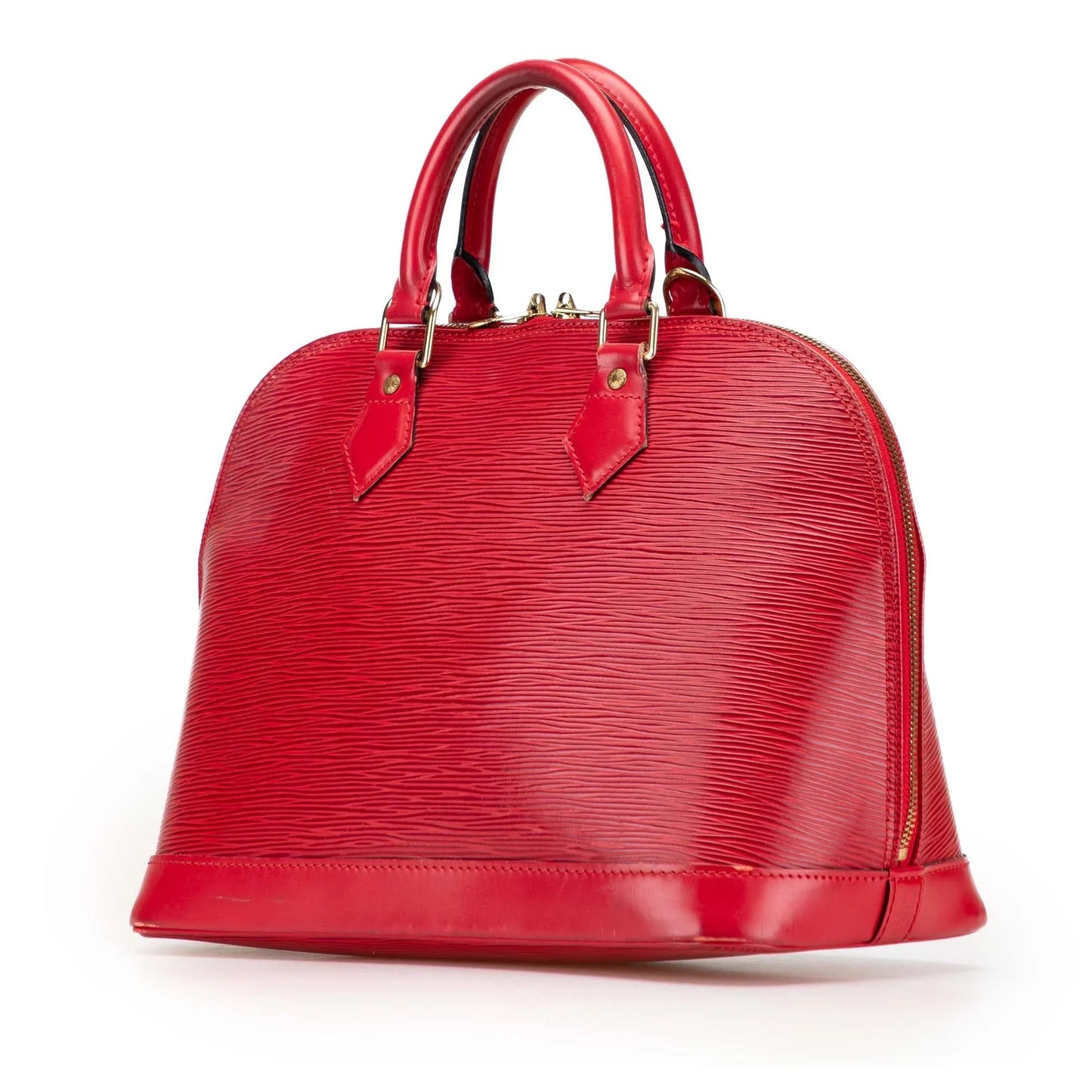 Red Louis Vuitton Epi Alma PM Handbag