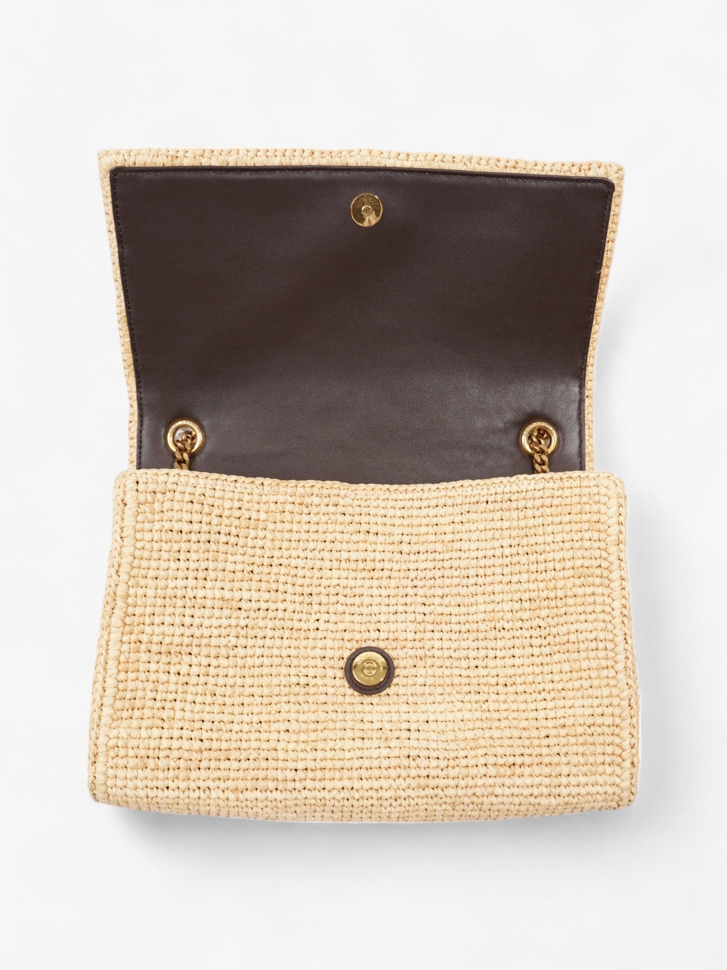 Saint Laurent Kate Natural Raffia Medium